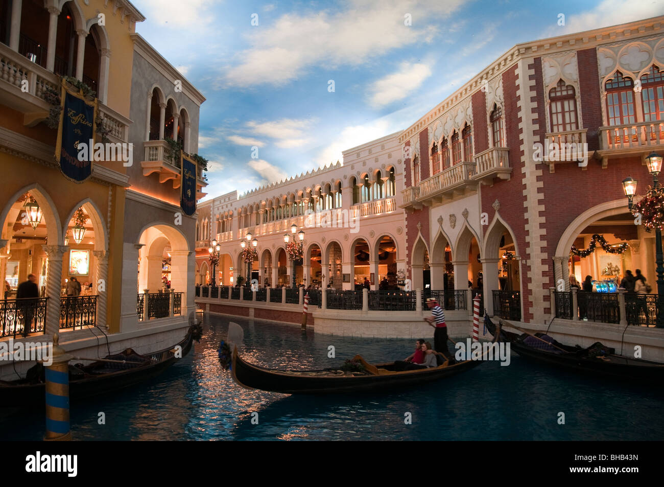 Reproduction of Italian Venice inside the Venetian Hotel and Casino, Las Vegas, Nevada, USA Stock Photo