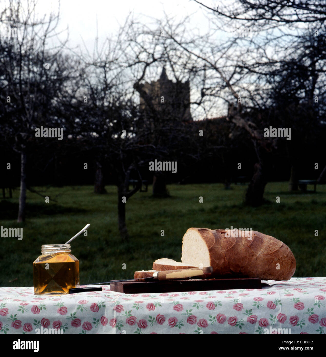 Grantchester Cambs, 'Is There Honey Still For Tea'. Stock Photo