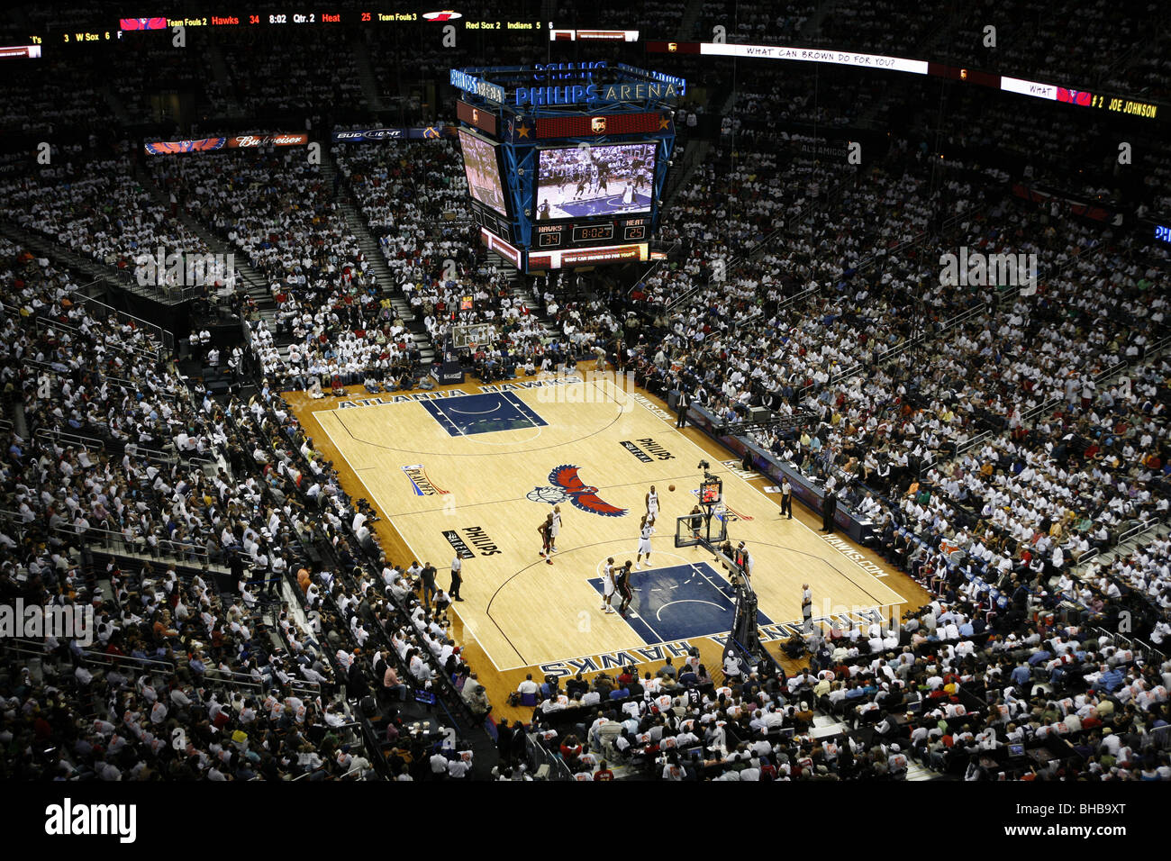 NBA 2009 Playoffs, Atlanta Hawks v Miami Heat, Philips Arena, Atlanta, Georgia, USA Stock Photo