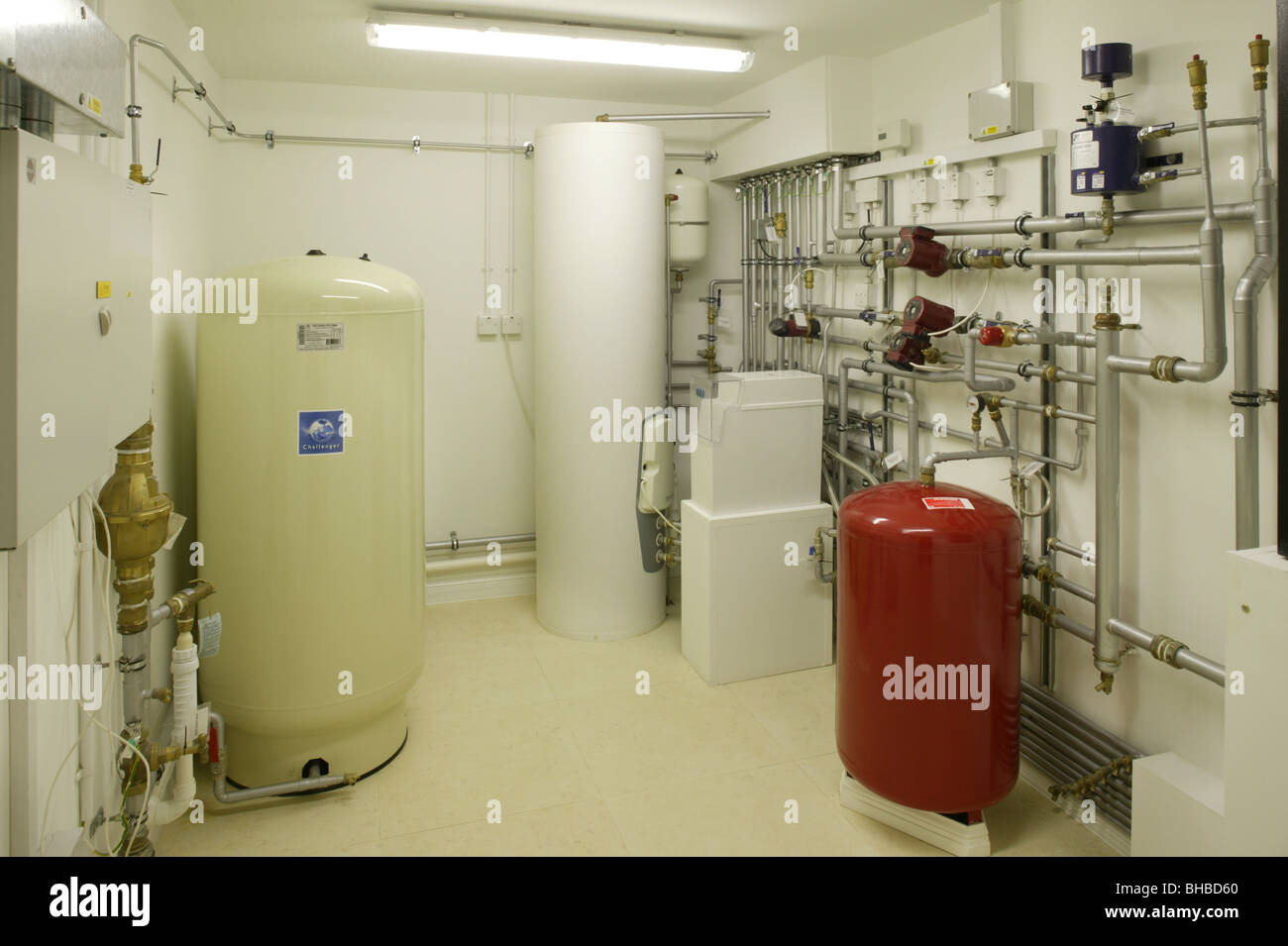 Boiler room of large house Stock Photo - Alamy