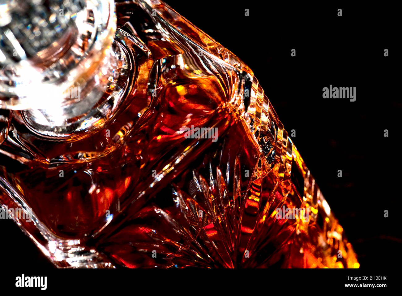 Crystal decanter of whiskey Stock Photo Alamy