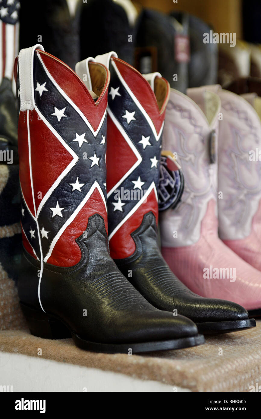 Confederate "Dixie" Cowboy Boots, Shop on Honky Tonk Row (Broadway),  Nashville, Tennessee, USA Stock Photo - Alamy