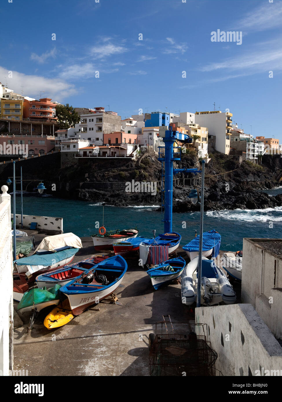 Puerto Santiago small fishng port in Tenerife Stock Photo