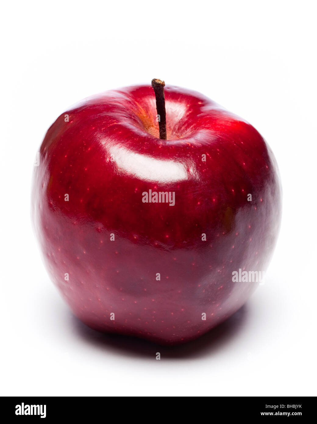 Red Apple cut out isolated on a white background Stock Photo