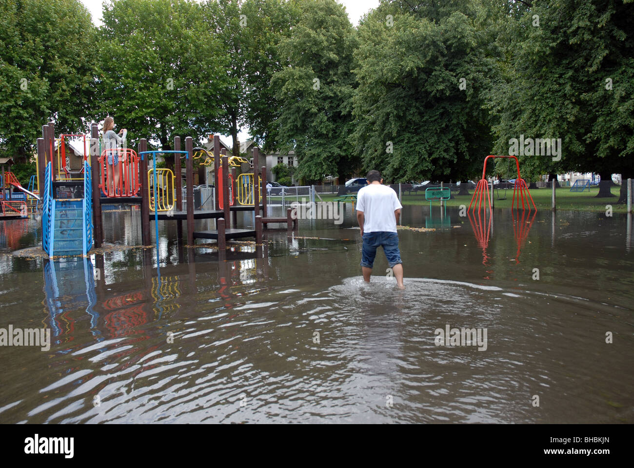 Flooded playground hires stock photography and images Alamy