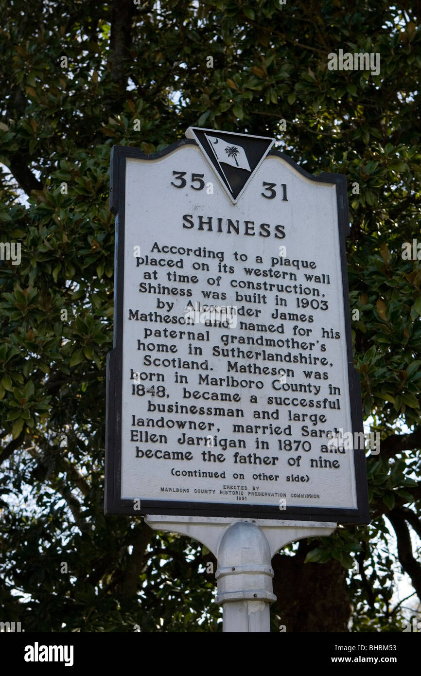Shiness-According to plaque placed on its western wall at time of construction, Shiness was built by Alexander James Matheson Stock Photo