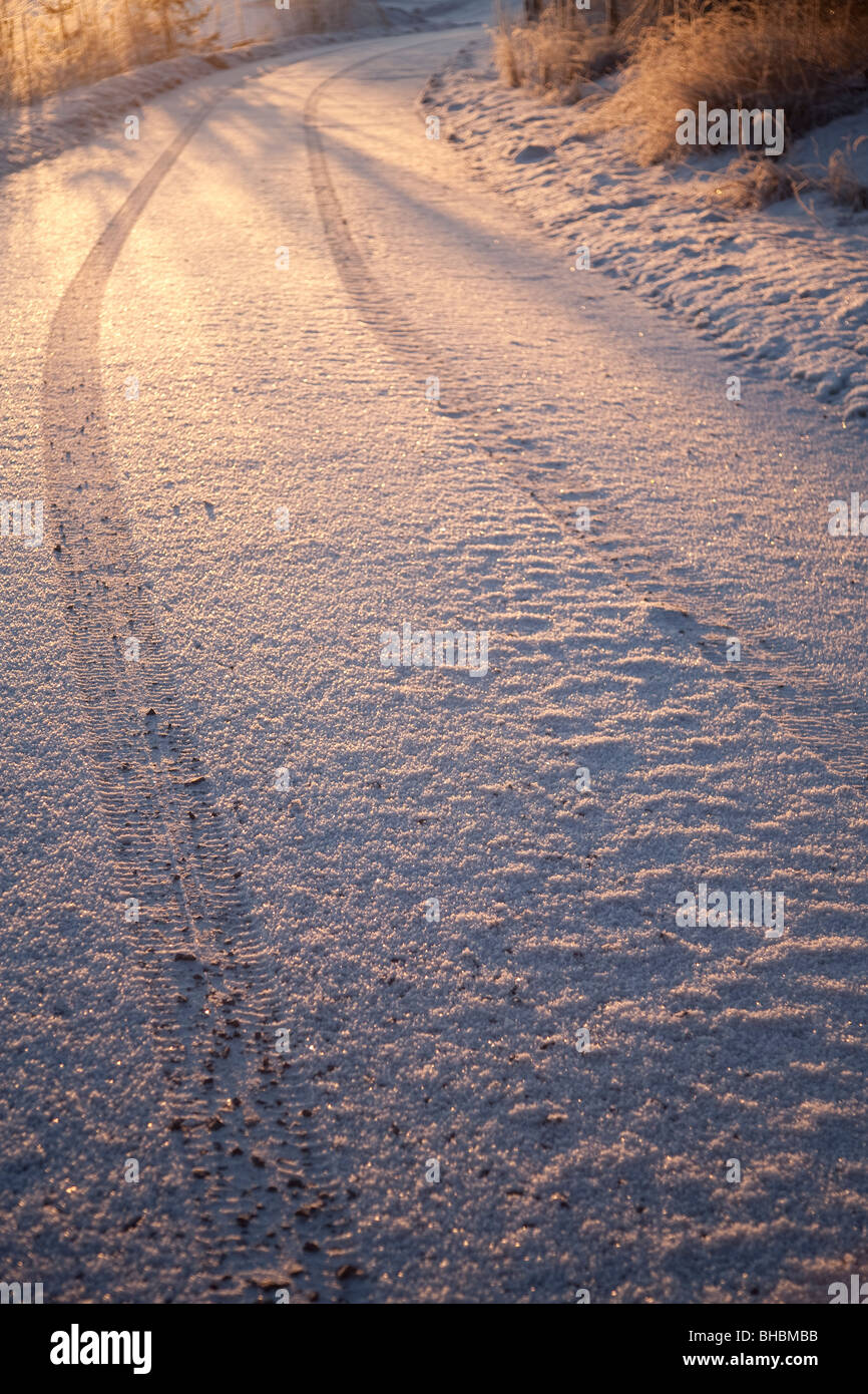 Car tyre tracks overhead hi-res stock photography and images - Alamy