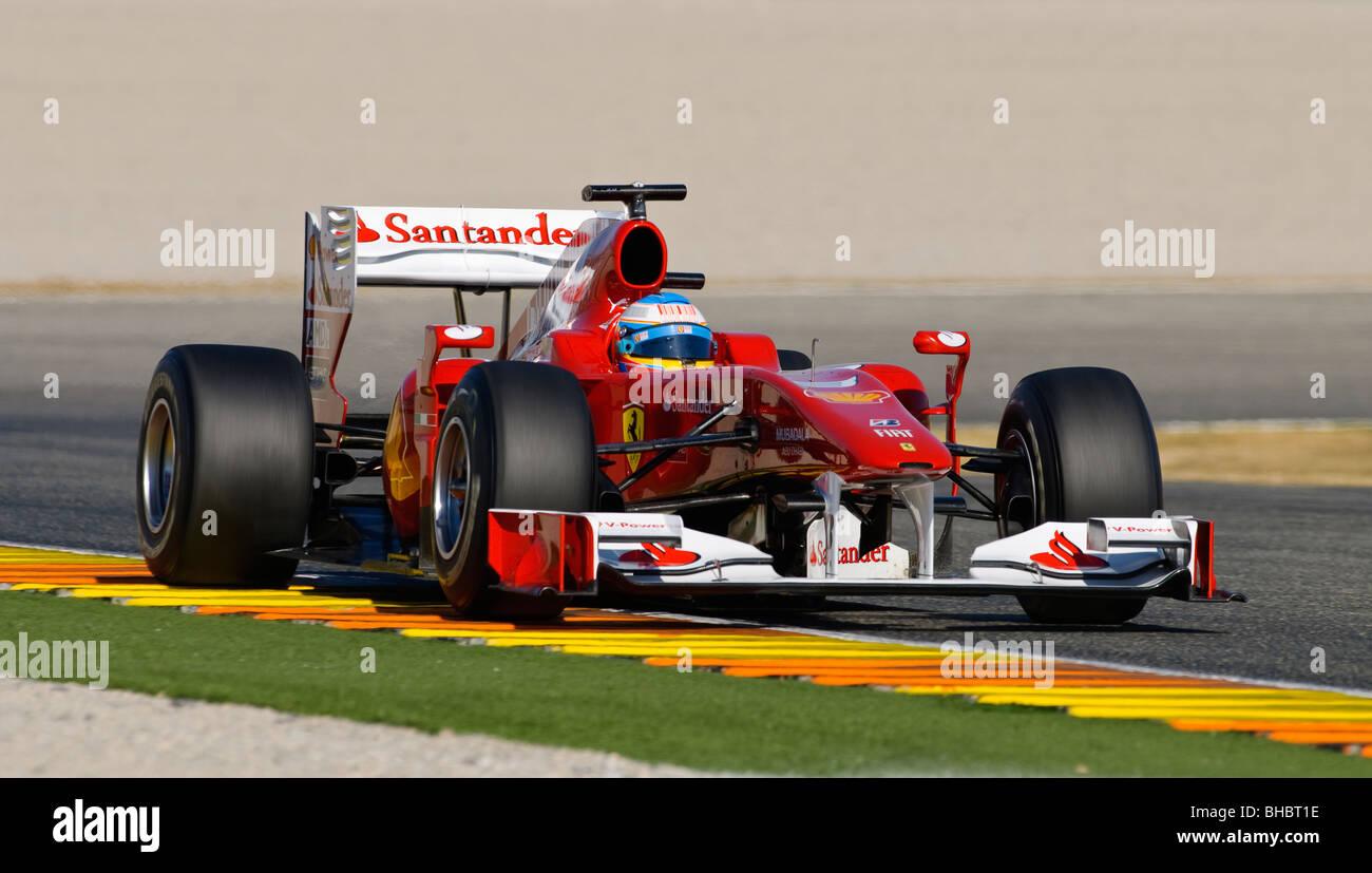 Fernando ALONSO (ESP) driving the Ferrari F10 Formula One racing car in  February 2010 Stock Photo - Alamy