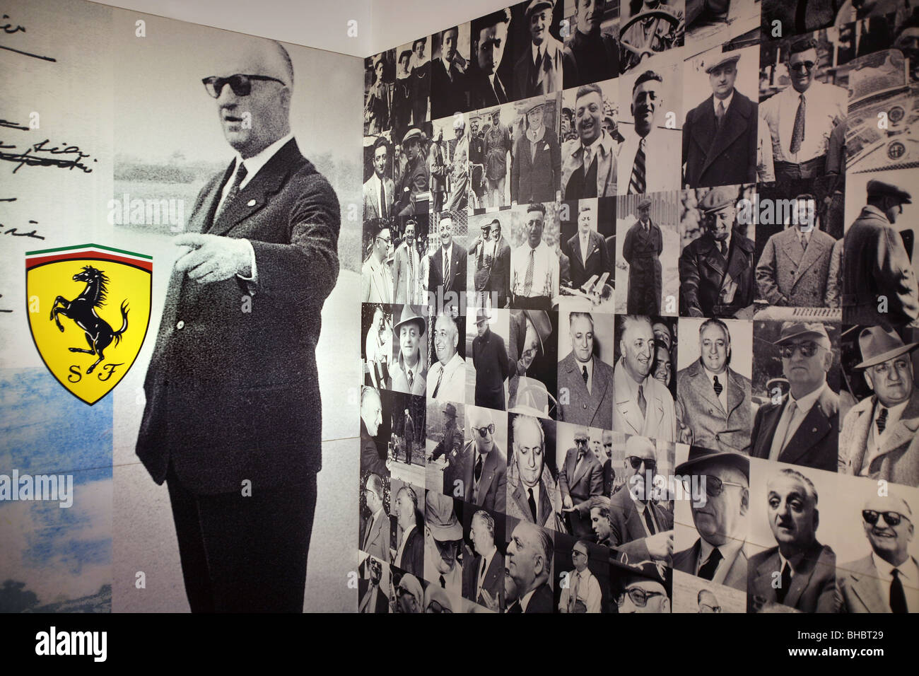 Italy, Emilia Romagna, Maranello, Ferrari, F1, sports cars, Ferrari Museum, photos of Enzo Ferrari Stock Photo