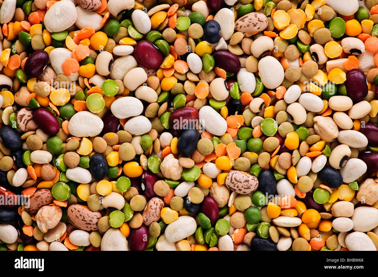 Assorted Mix of dry beans and peas Stock Photo Alamy