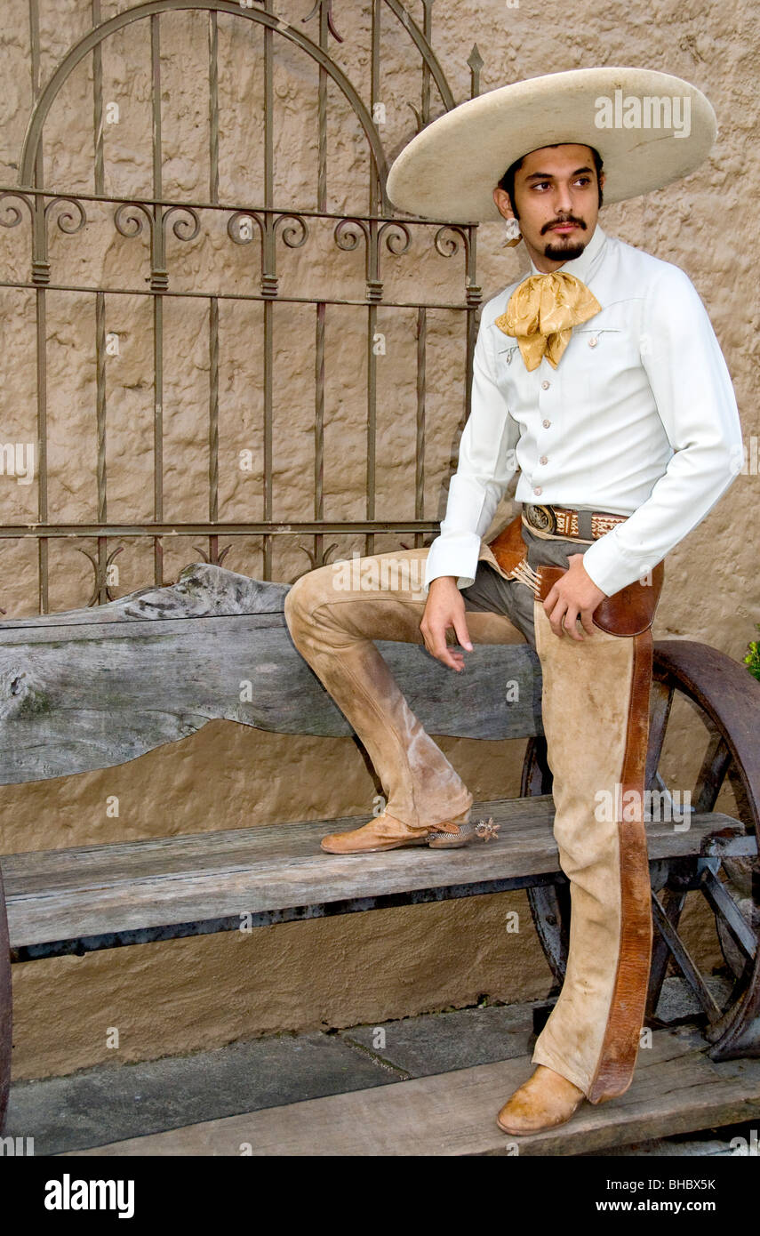Charro (cowboy) wearing hat, Guadalajara, Jalisco, Mexico Stock Photo