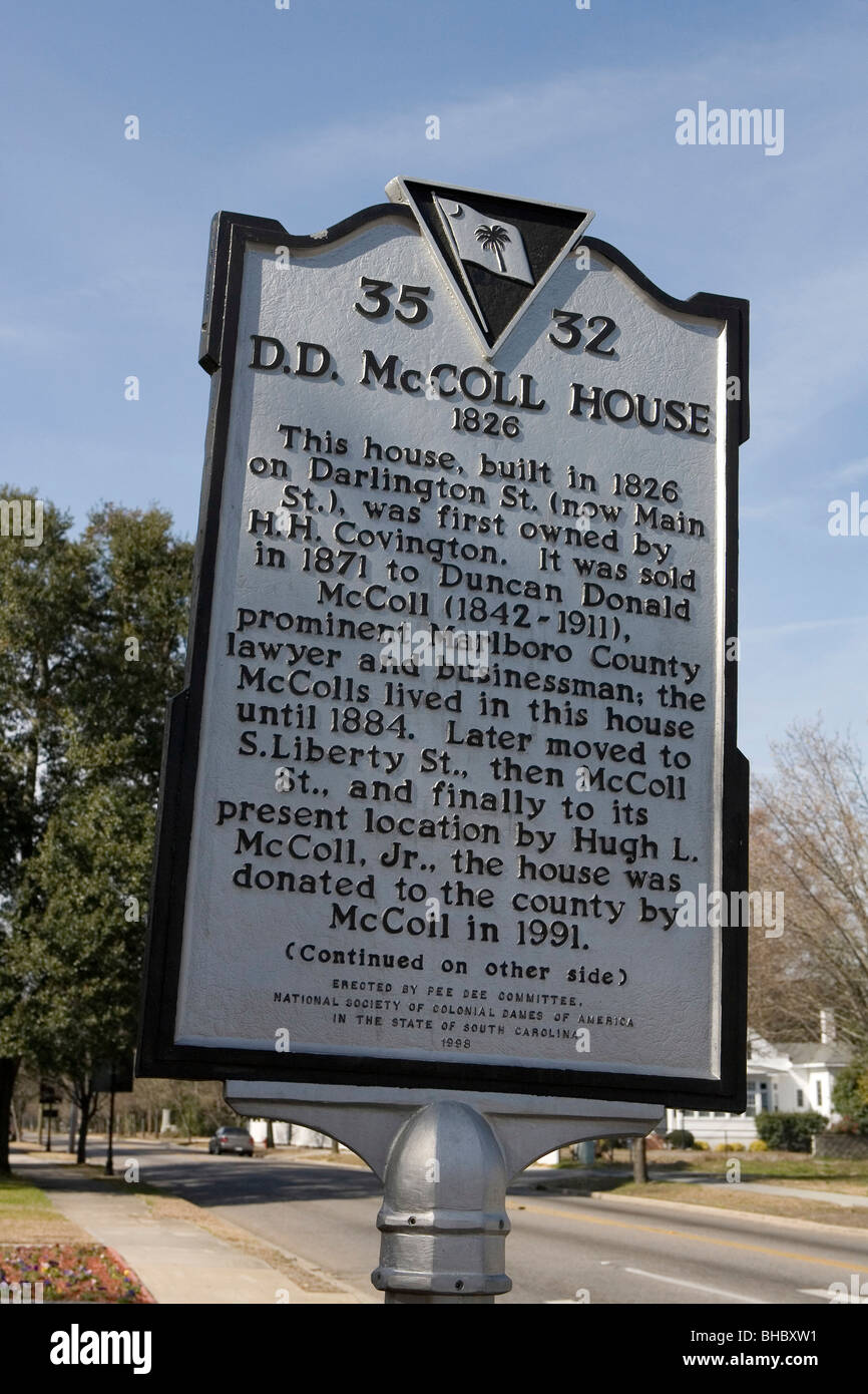 Town Of Mccoll South Carolina