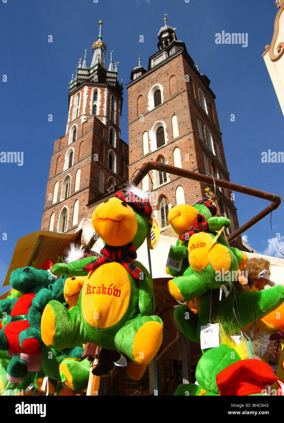 Poland, Krakow, dragons, souvenirs, Main Market Square Stock Photo