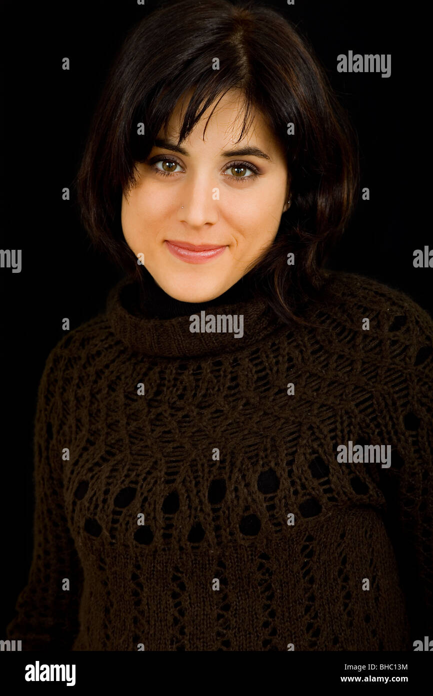 an young beautiful woman close up portrait Stock Photo - Alamy