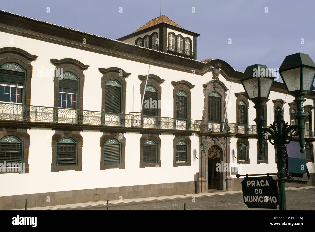 Portugal Madeira Funchal Praca do Municipio Town hall Stock Photo
