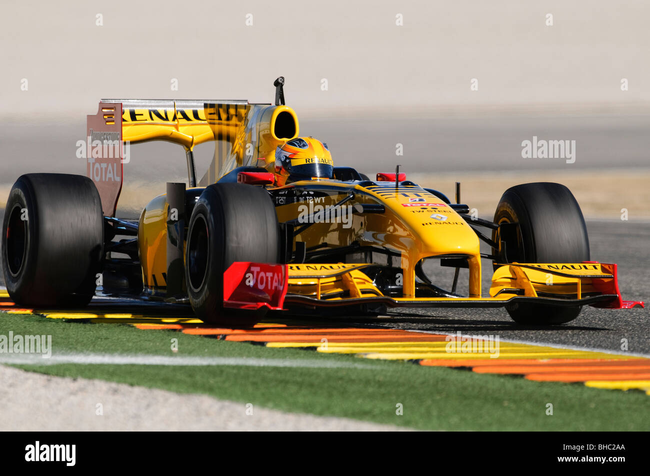 Robert KUBICA (POL) driving the Renault R30 Formula One racing car in ...