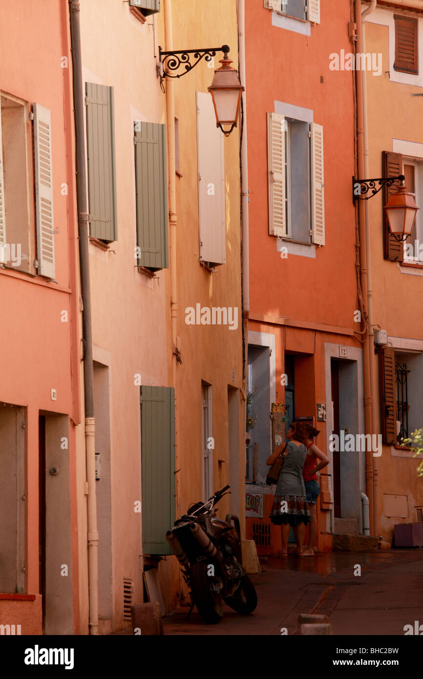 Lively scene in summer time French Riviera cities Stock Photo Alamy