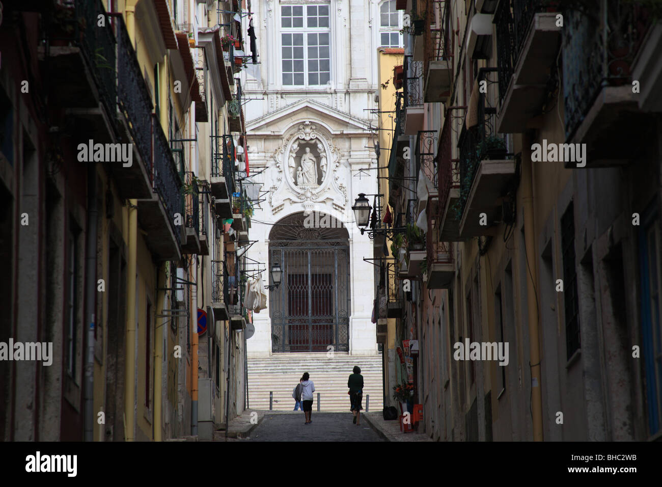 The Bairro alto quarter in Lisbon Stock Photo