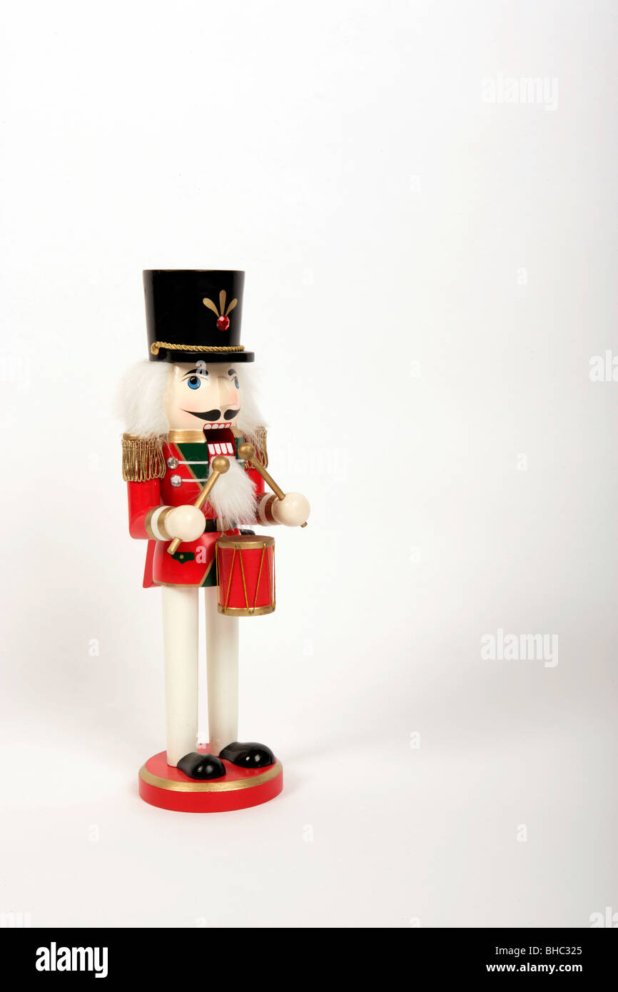 Nutcracker toy nutcracker soldier drummer nuts christmas ballet Stock
