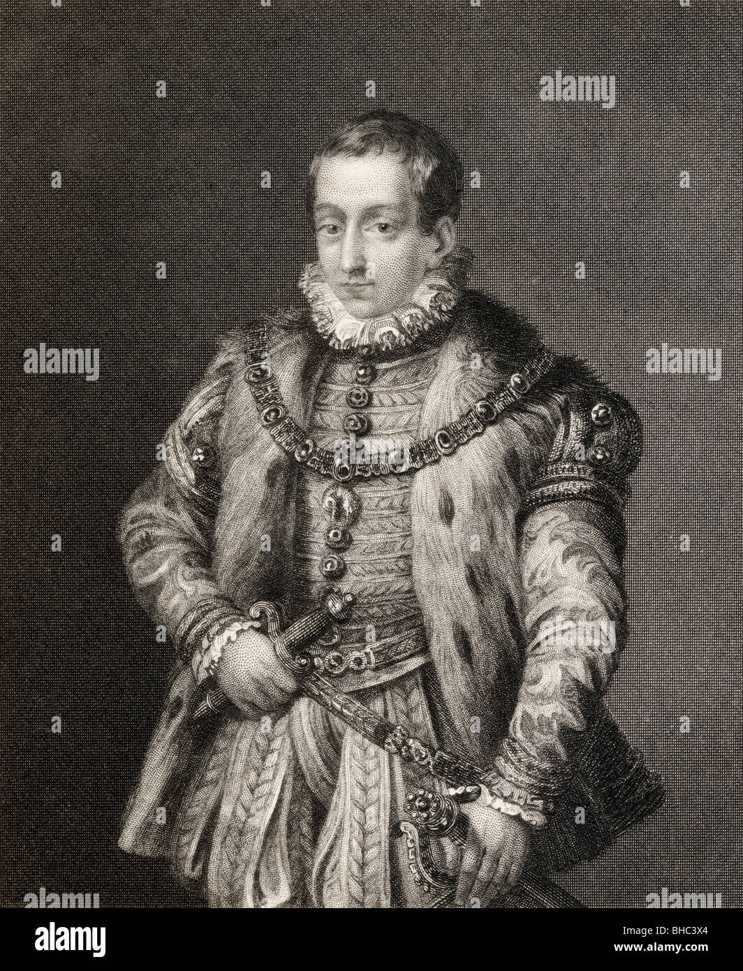 Carlos, Prince of Asturias, 1545 to1568. Son of King Philip II of Spain. Stock Photo