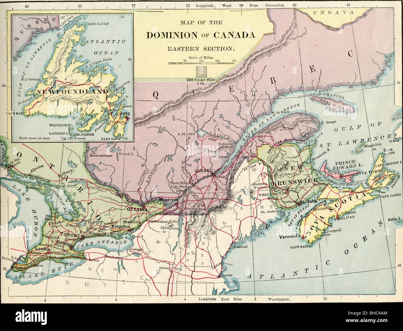 Old map canada from original hires stock photography and images Alamy