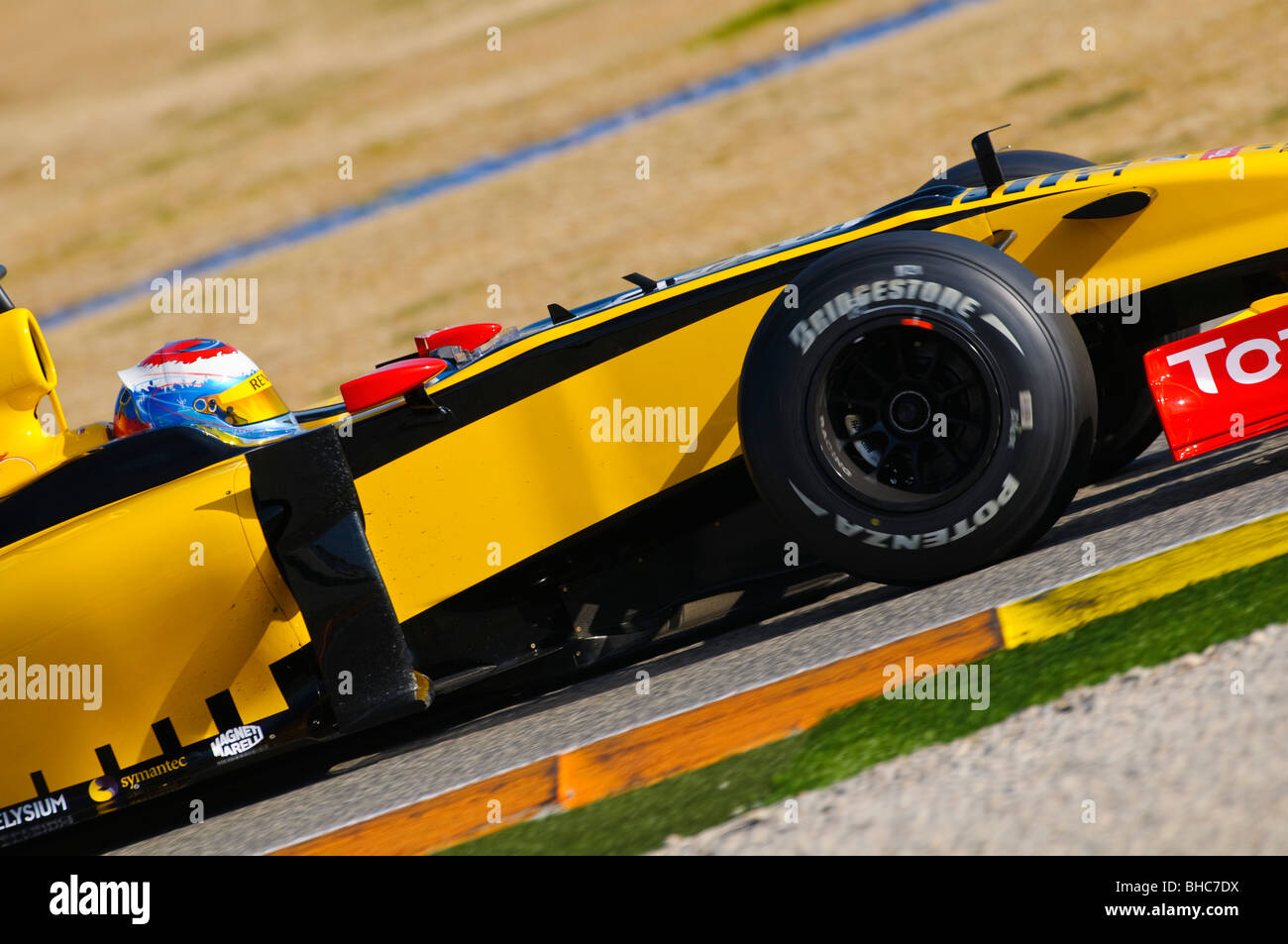 Vitaly PETROV driving the Renault R30 Formula 1 race car in February ...