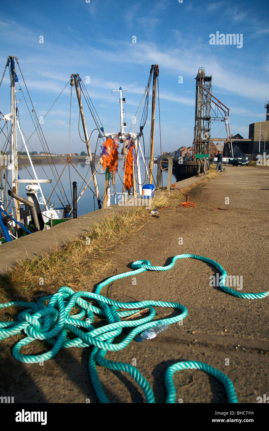 Kings Lynn Norfolk UK Fishing Boat Dock Stock Photo Alamy