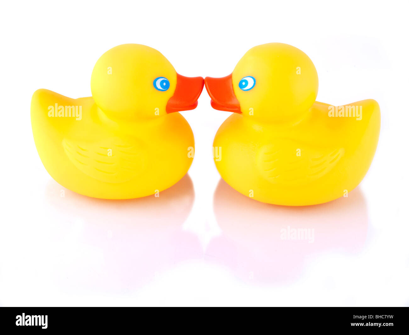 yellow rubber duck on white background Stock Photo - Alamy
