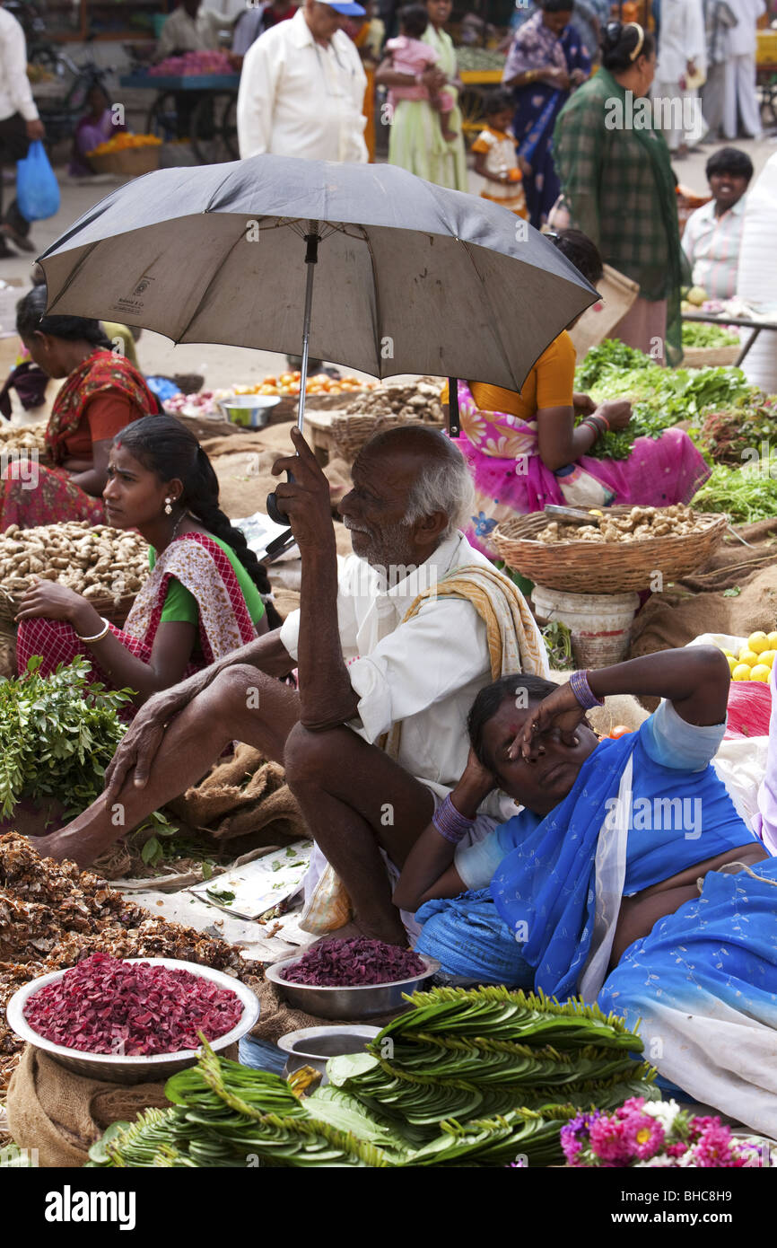 Indian Market Sellers Stock Photo Alamy