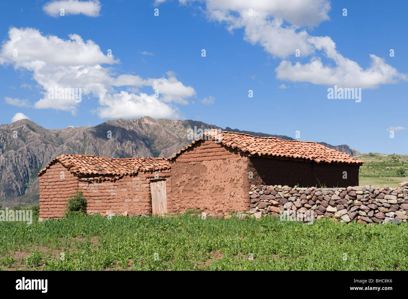 Adobe houses in Maragua, jalqa indigenous comunity in Bolivia, near