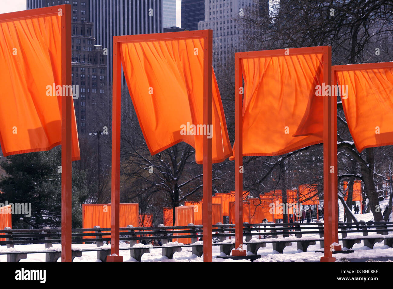 The Gates by Christo and Jeanne Claude Stock Photo