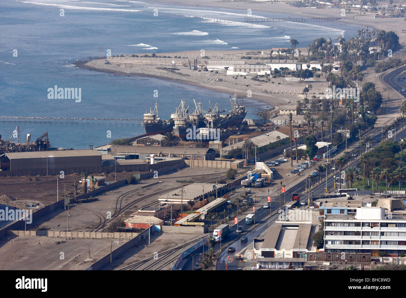 Harbor and port in Arica, Chile Stock Photo - Alamy