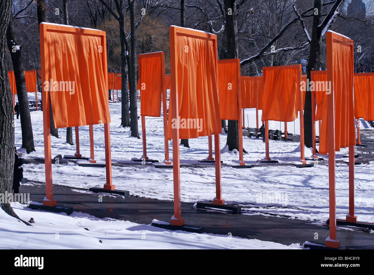 The Gates by Christo and Jeanne Claude Stock Photo