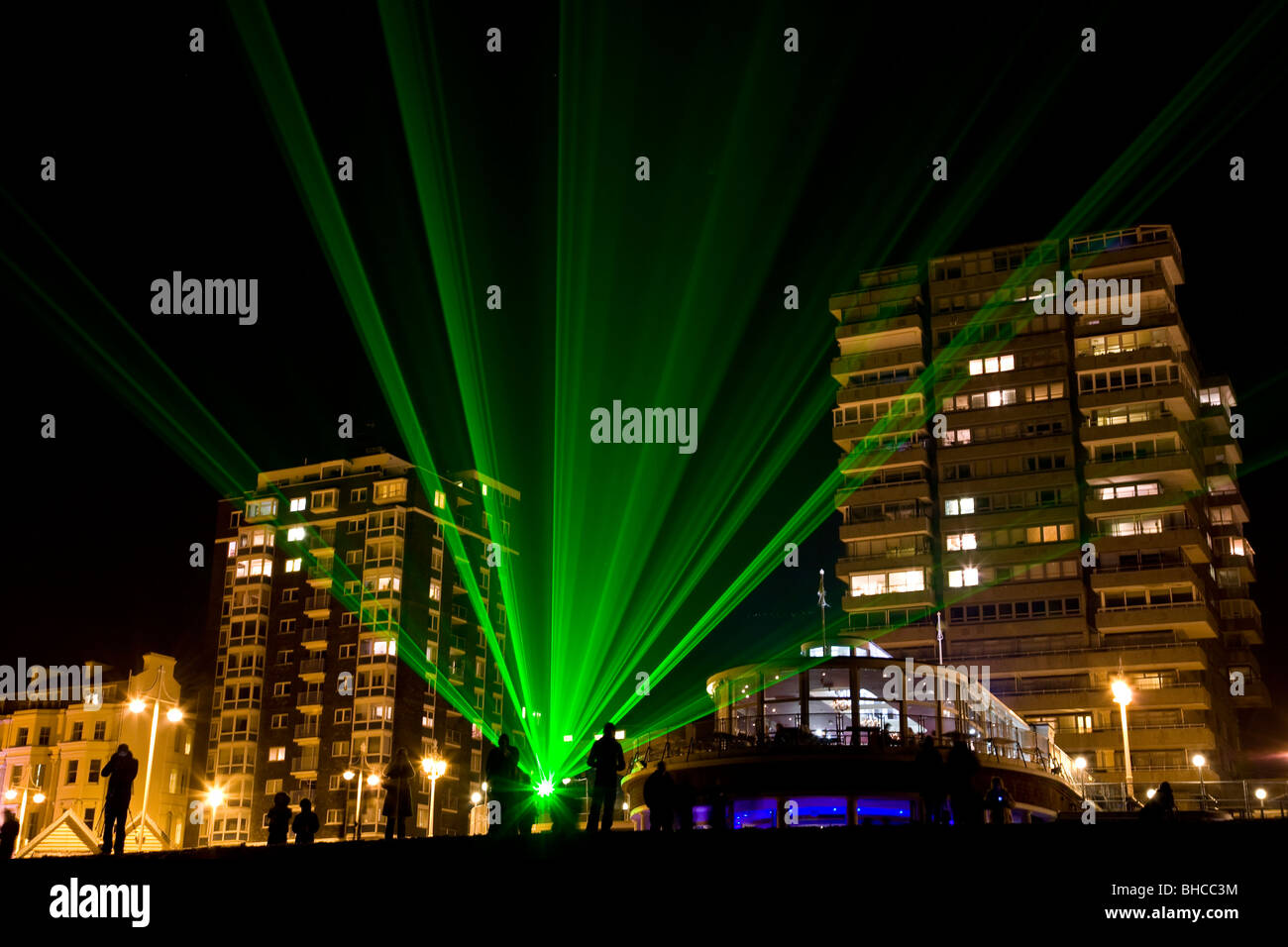 Brighton laser light show Stock Photo Alamy
