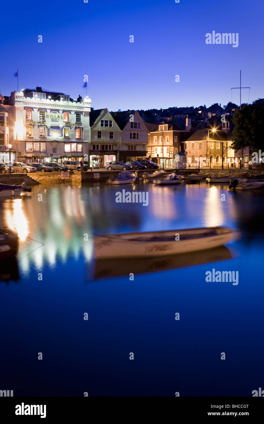 Dartmouth Quay (Known as 'The Boat Float') and the Royal Castle Hotel