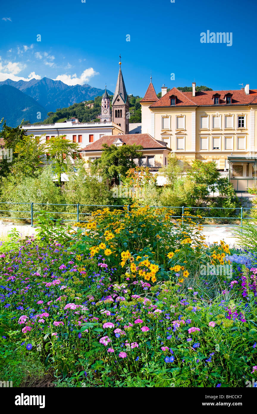 Scenic view of Merano, Trentino, Italy Stock Photo