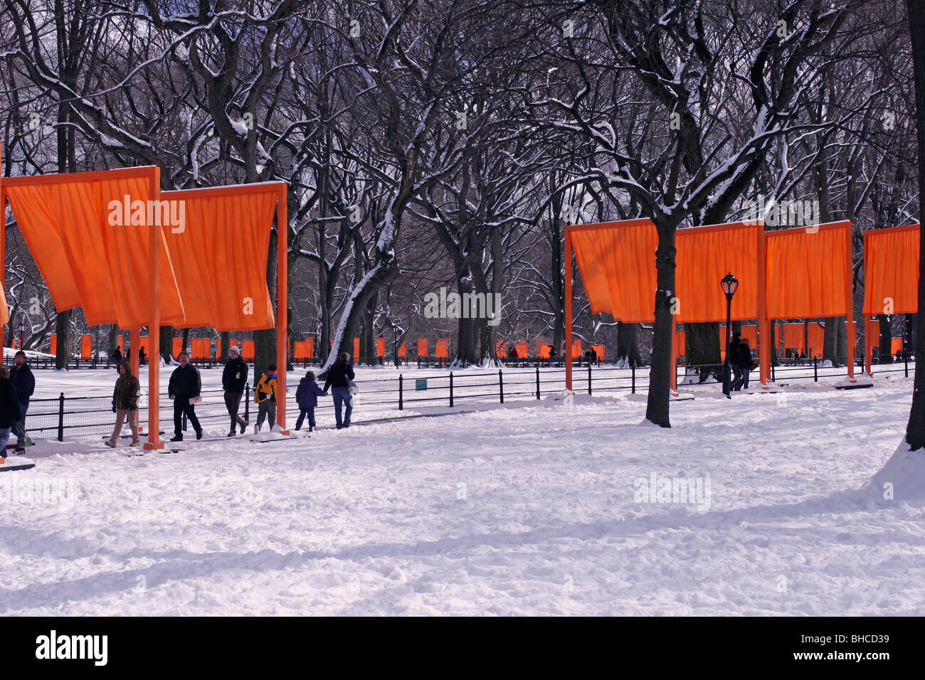 The Gates by Christo and Jeanne Claude Stock Photo