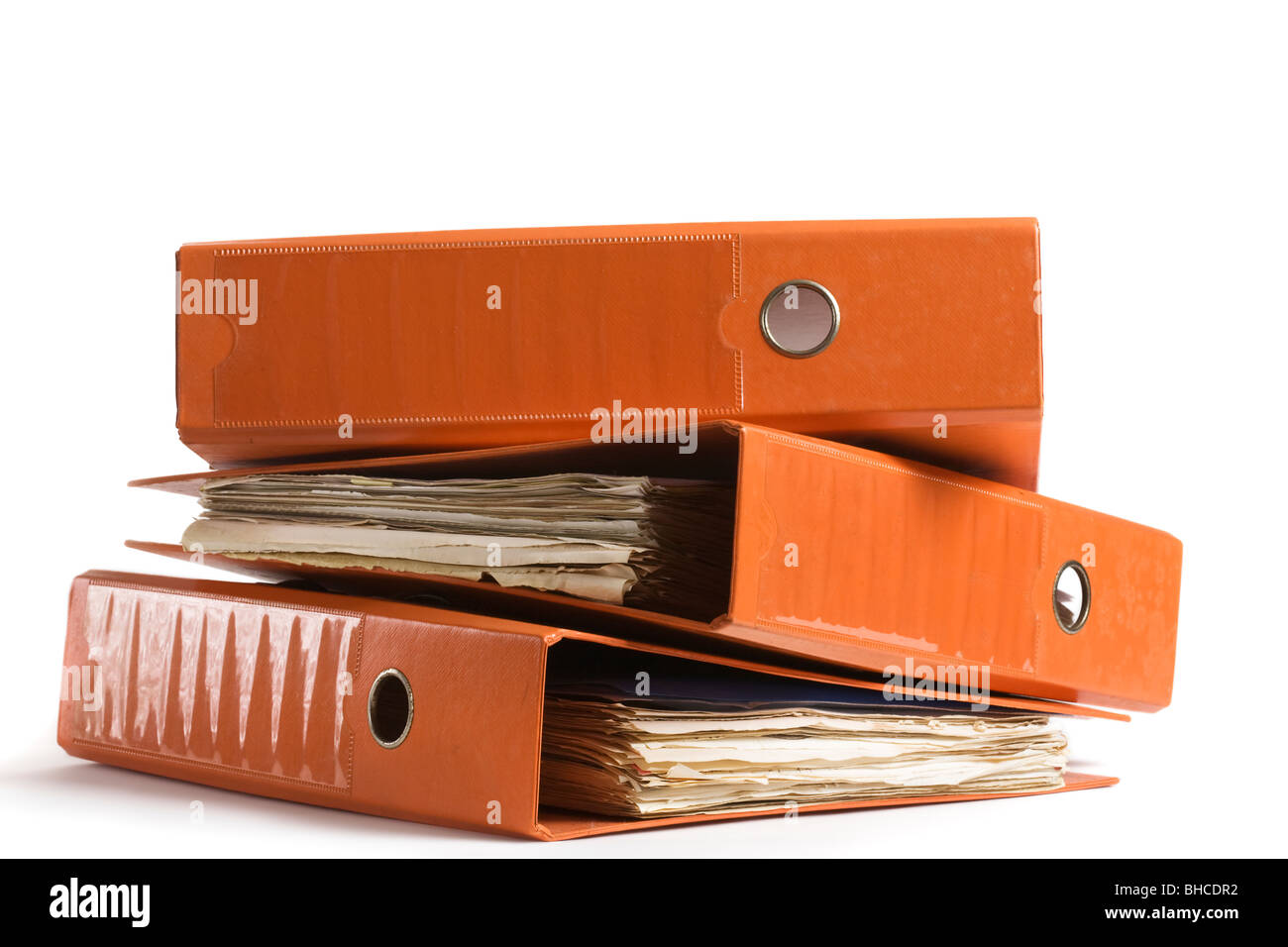 Three Ring Binders against White Background Stock Photo Alamy