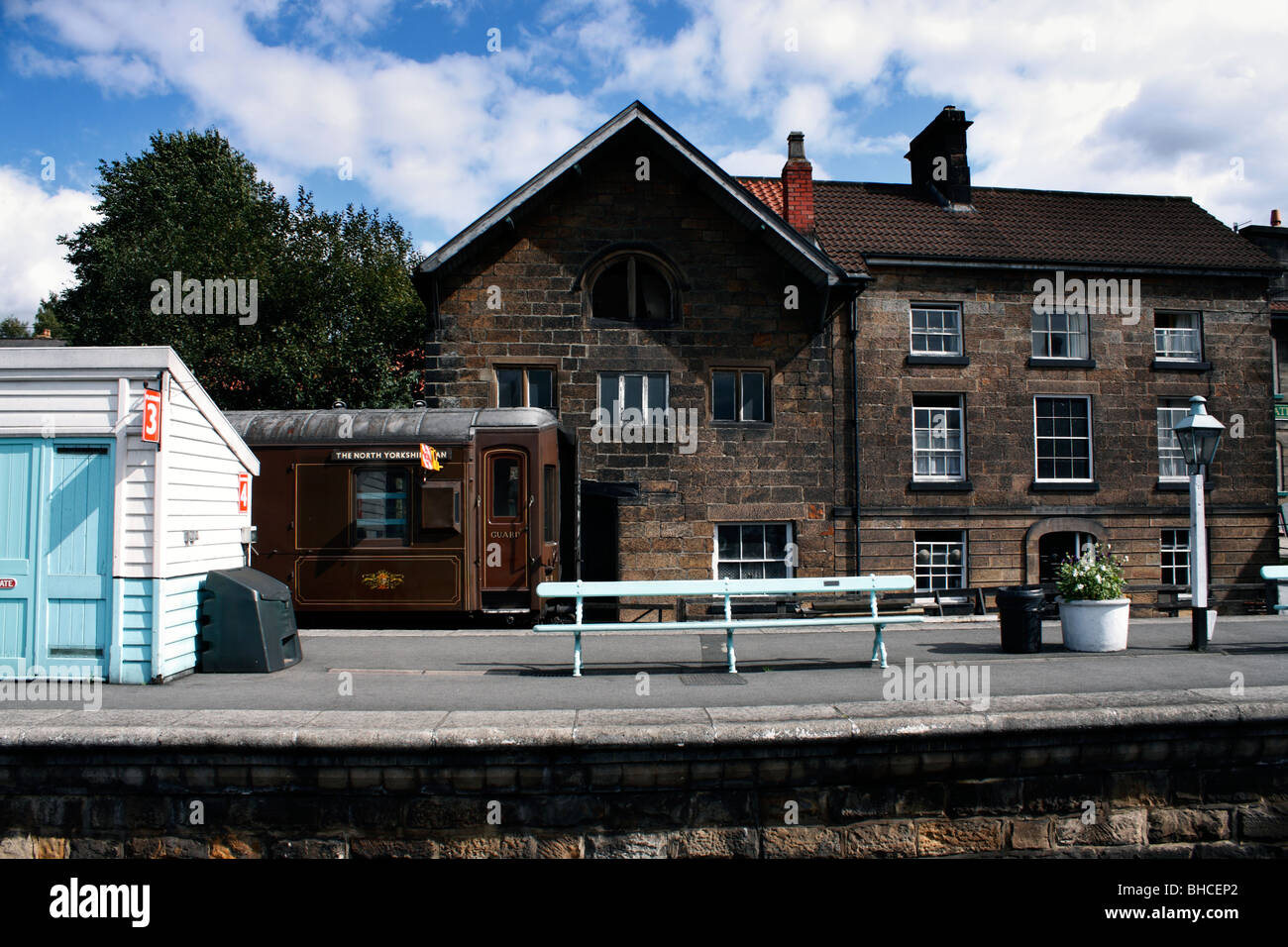 Grosmont station on the North York Moors steam railway in North