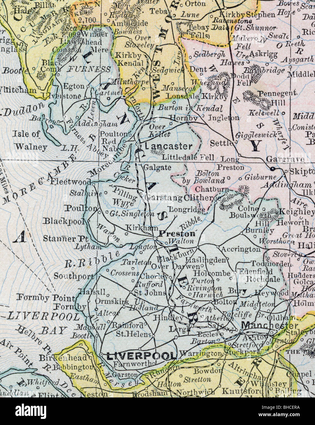 Map of lancaster hires stock photography and images Alamy