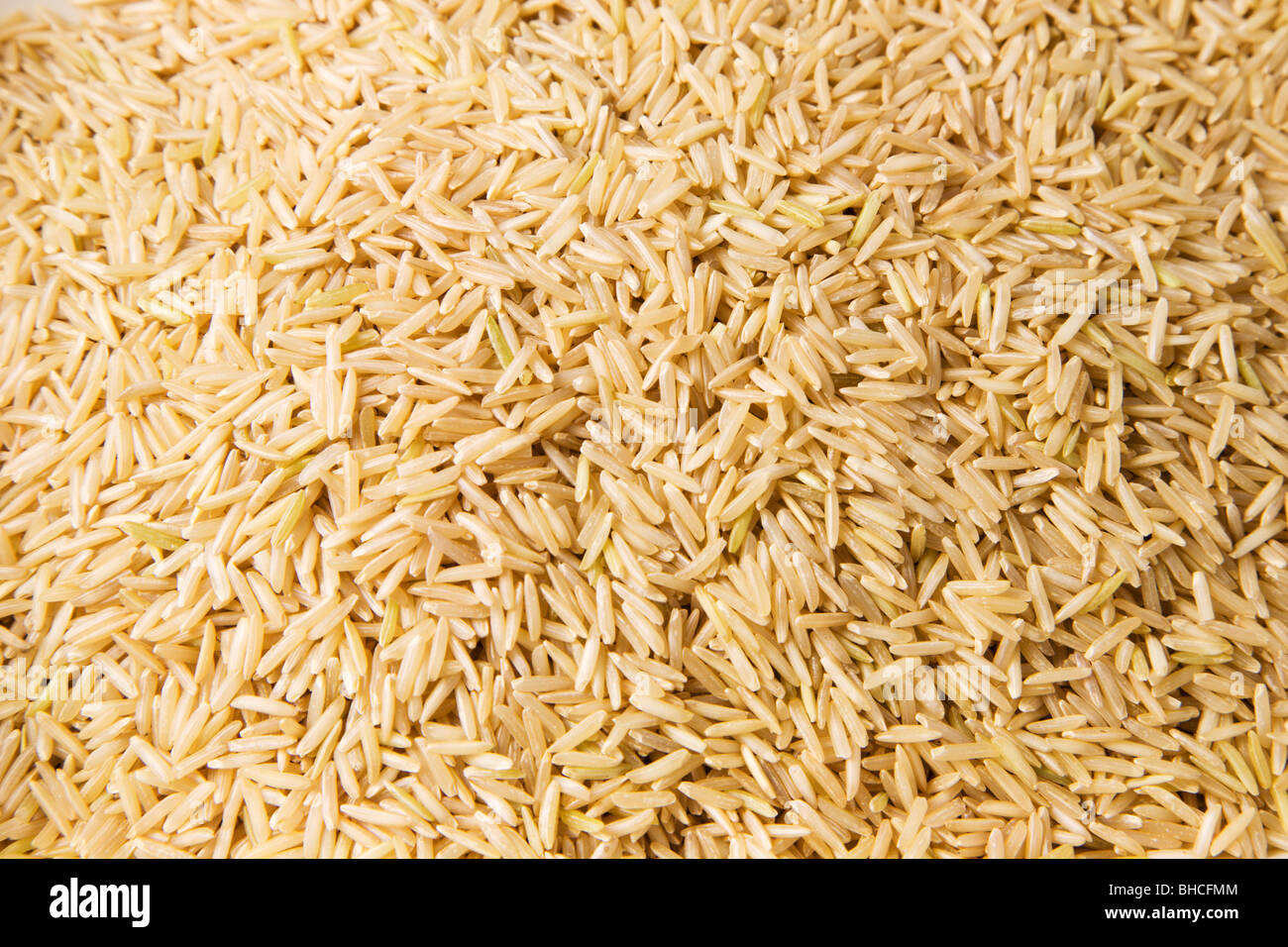 Fair Trade Organic Brown Basmati Rice Stock Photo