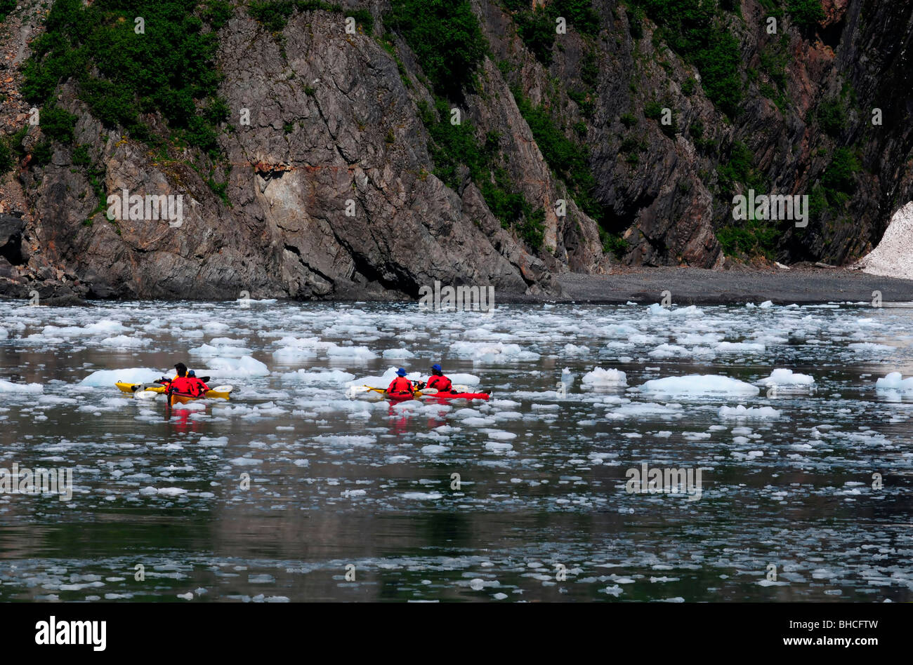 Kayaking with the glaciers in the Kenai Fjords National Park in Alaska