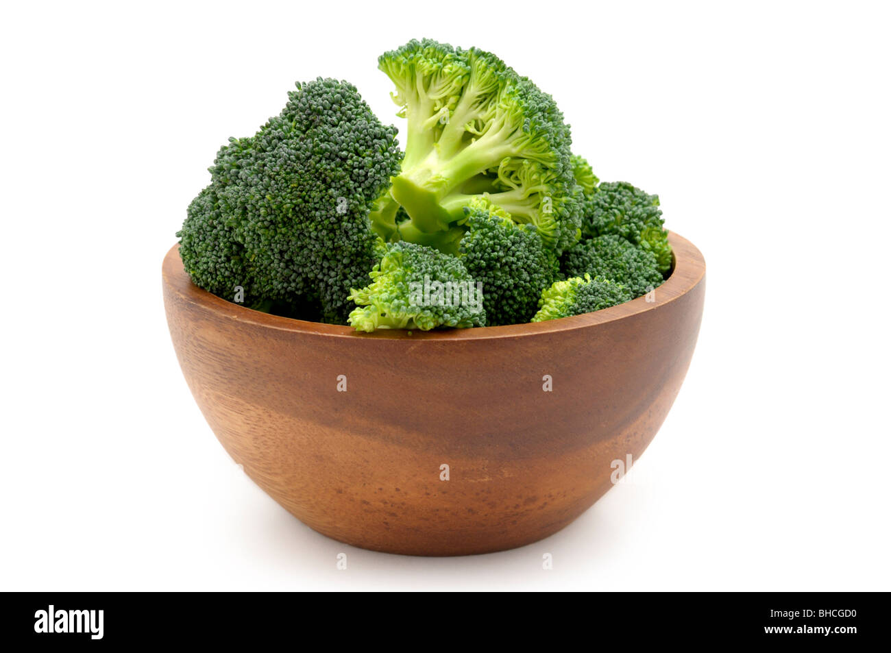 Fresh Raw Broccoli in a Bowl Stock Photo
