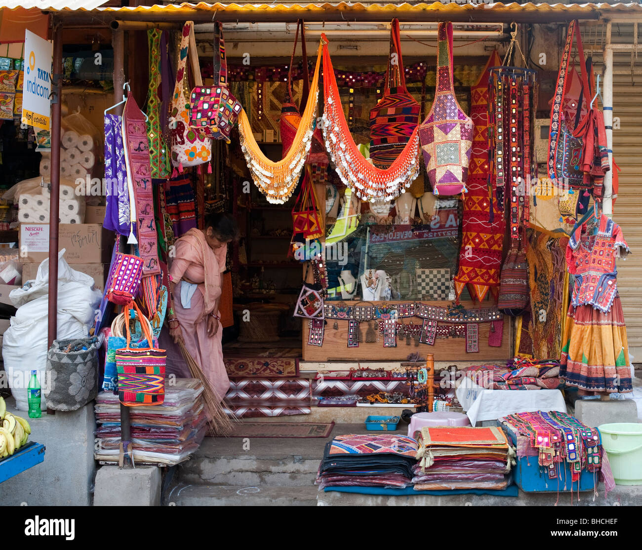 Indian tourist craft shop, Andhra Pradesh, India Stock Photo Alamy