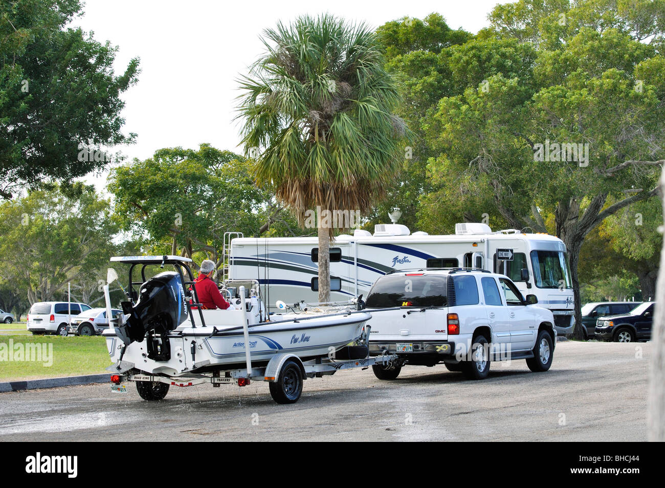 Boat trailer, Florida, USA Stock Photo Alamy