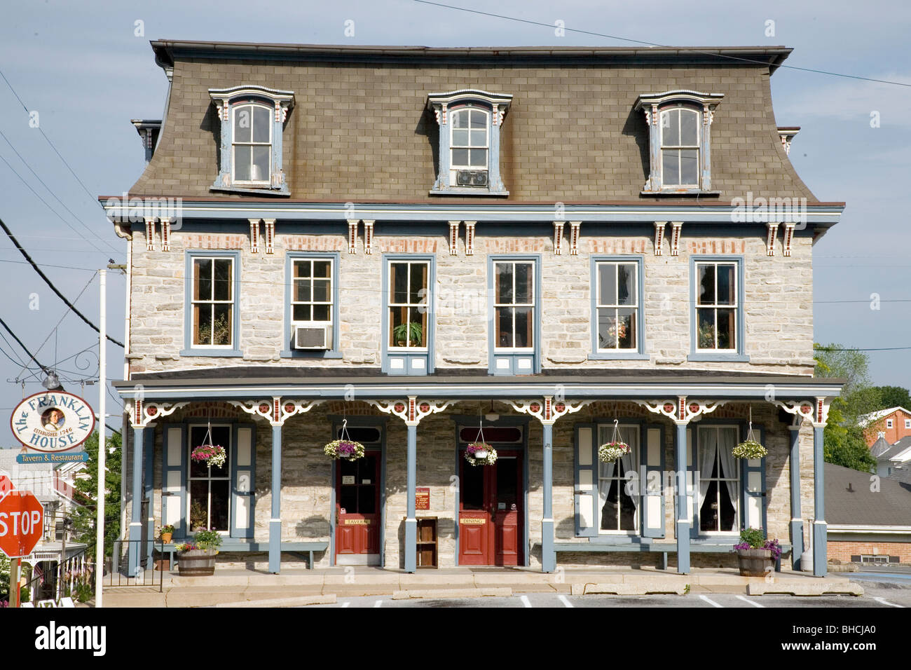 The Franklin House in Lancaster County, Schaefferstown, Pennsylvania Stock Photo