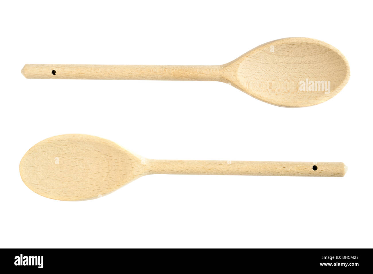 Two wooden spoons Stock Photo Alamy