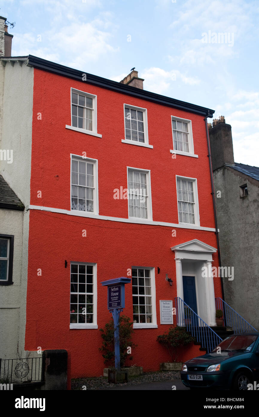 A colourful small hotel/guest house in Ulverston, a small market town on the edge of the Lake district,UK Stock Photo