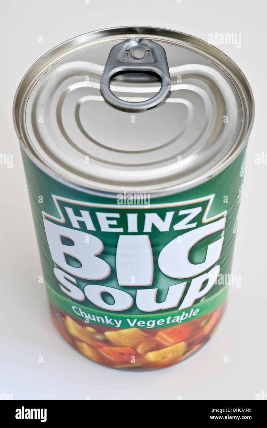 Can of Heinz Big Soup chunky vegetable soup Stock Photo Alamy