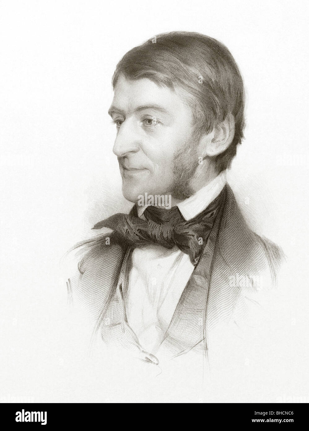 Ralph Waldo Emerson 1803 to 1882. American author, poet, philosopher. Stock Photo